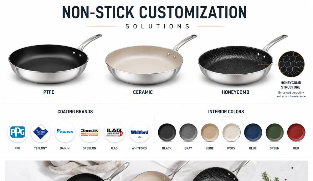 Cookware coating customization options